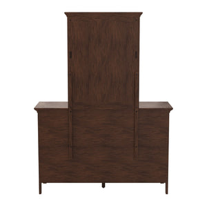 OSP Home Furnishings Modern Mission Mirror Vintage Oak