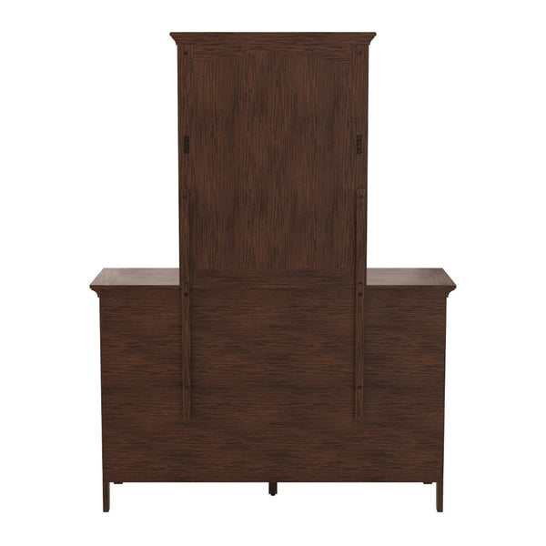 OSP Home Furnishings Modern Mission Mirror Vintage Oak