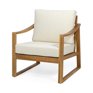 English Elm Christopher Knight Home® - Outdoor Acacia Wood Club Chairs With Beige Water-Resistant Cushions – Stylish, Durable & Versatile 69678.00BGE-2_70137.00BGE