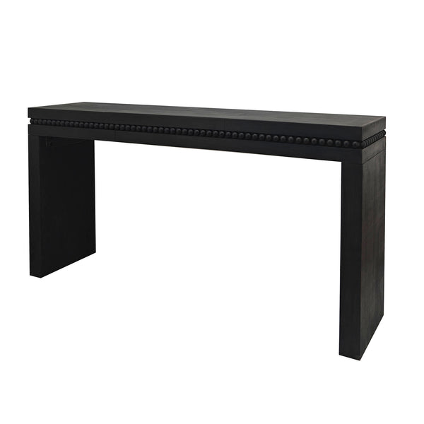 English Elm 64in Modern Black Wood Console Table — Sleek Narrow Entryway Table 67.7"L x 10.6"W x 17.3"H, Stylish Storage Piece W2729P198987