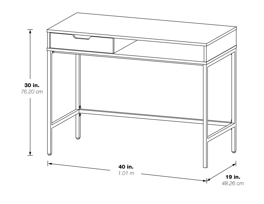 OSP Home Furnishings Contempo 40" Desk Brown