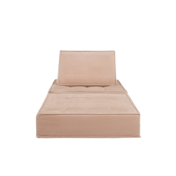 English Elm 33.4 Inch Modular Corduroy Lounge Chair with Spring Cushions for Compact Living Spaces Pink W3975P455221