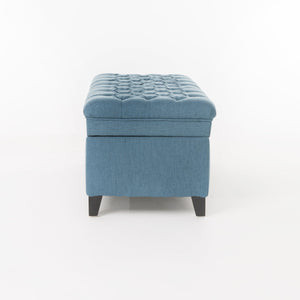 English Elm Christopher Knight Home® - Juliana Versatile Blue Storage Ottoman: Stylish Seating, Hidden Storage & Timeless Design For Any Room 57741.00BLU