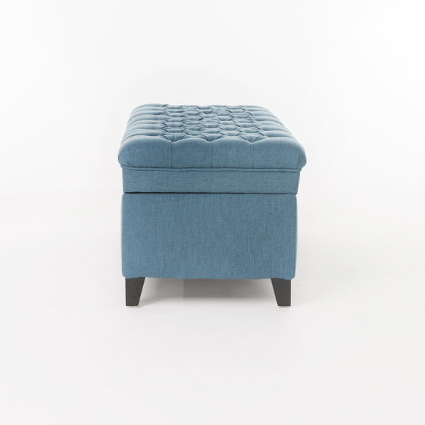 English Elm Christopher Knight Home® - Juliana Versatile Blue Storage Ottoman: Stylish Seating, Hidden Storage & Timeless Design For Any Room 57741.00BLU