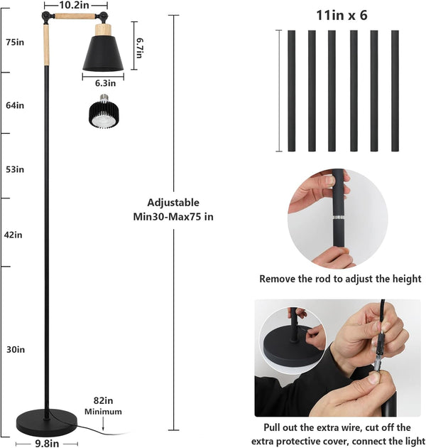 English Elm Grow Lights For Indoor Plants - Full Spectrum 20W Cob Led With Timer, Adjustable Height & Angle W2738P185439