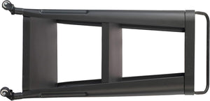 English Elm 3-Tiered Metal Serving Cart with Heavy-Duty Frame, Smooth Swivel Wheels and Spacious Shelves Black B347P339556