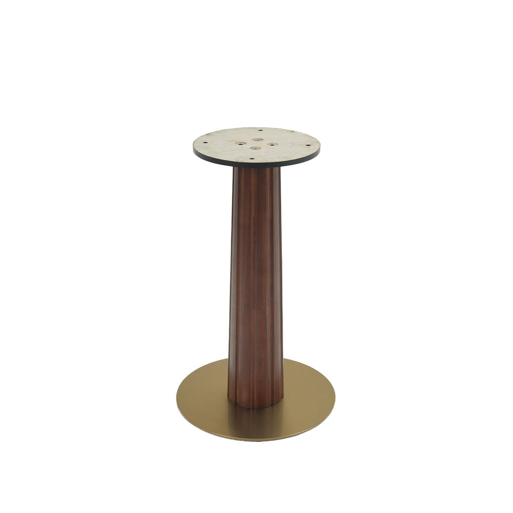 English Elm Modern Square Dining Table - 33.5" Tempered Glass Top With Wooden Legs & Gold Base, Perfect For 2! W1535S00597