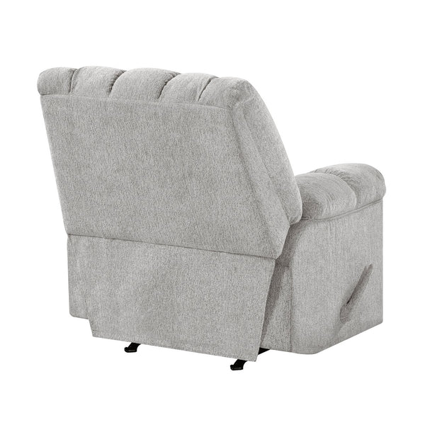 English Elm Gentle Rocking Reclining Chair with Chenille Upholstery, Ultra-Comfort Seat, Smooth Motion Recliner for Living Room Relaxation and Support Light Gray 41 L x 32 W x 29 H B011P347321