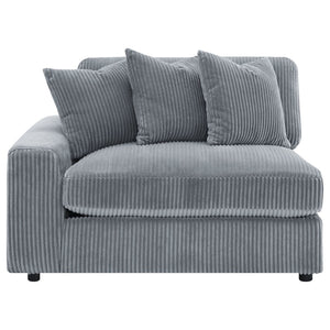 English Elm Cassidy Corduroy Sectional with Chaise Lounge for Relaxed Living Room Comfort B062S01422