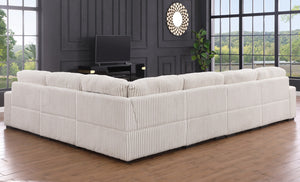 English Elm Elodie Corduroy Modular Sectional Sofa with Left Chaise for Spacious Living Rooms B2749S00262