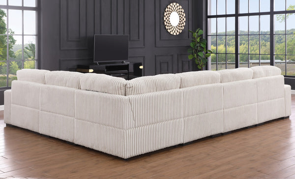 English Elm Elodie Corduroy Modular Sectional Sofa with Left Chaise for Spacious Living Rooms B2749S00262