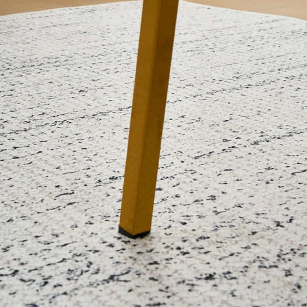 English Elm Rectangle Coffee Table - Modern Tempered Glass Top With Gold Metal Legs For Chic Living Room Style W241126033-GIGA