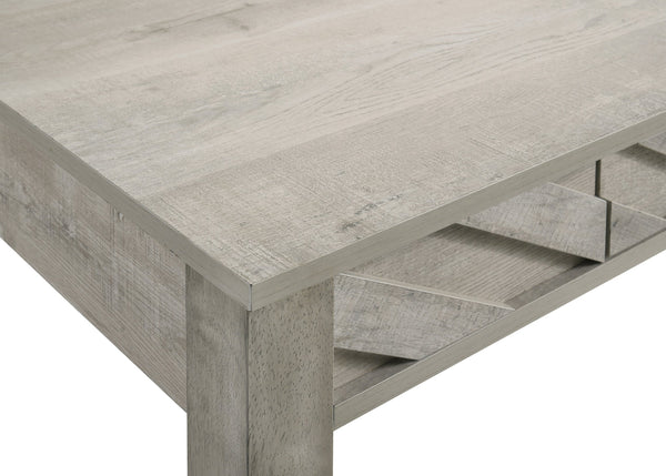 English Elm 1pc Writing Desk with Sleek Grey Finish, Square Legs and Single Drawer for Compact Home Office Space Gray 26.6 L x 50.5 W x 6.81 H B011P378516