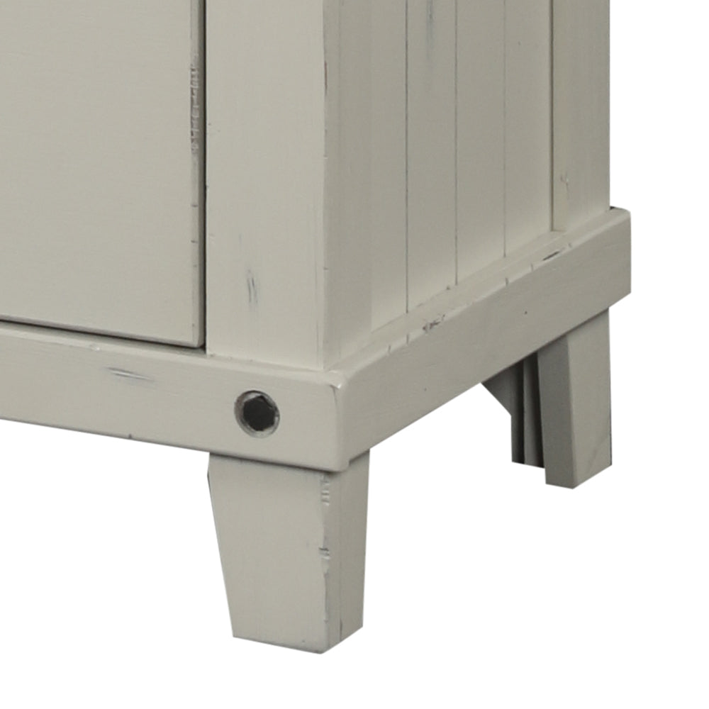 English Elm 7 7 Drawer Dresser White Solid Wood with Birch Veneer, 7 Drawers, Burnished Brass Hardware, Distressed Pine B2699P239135