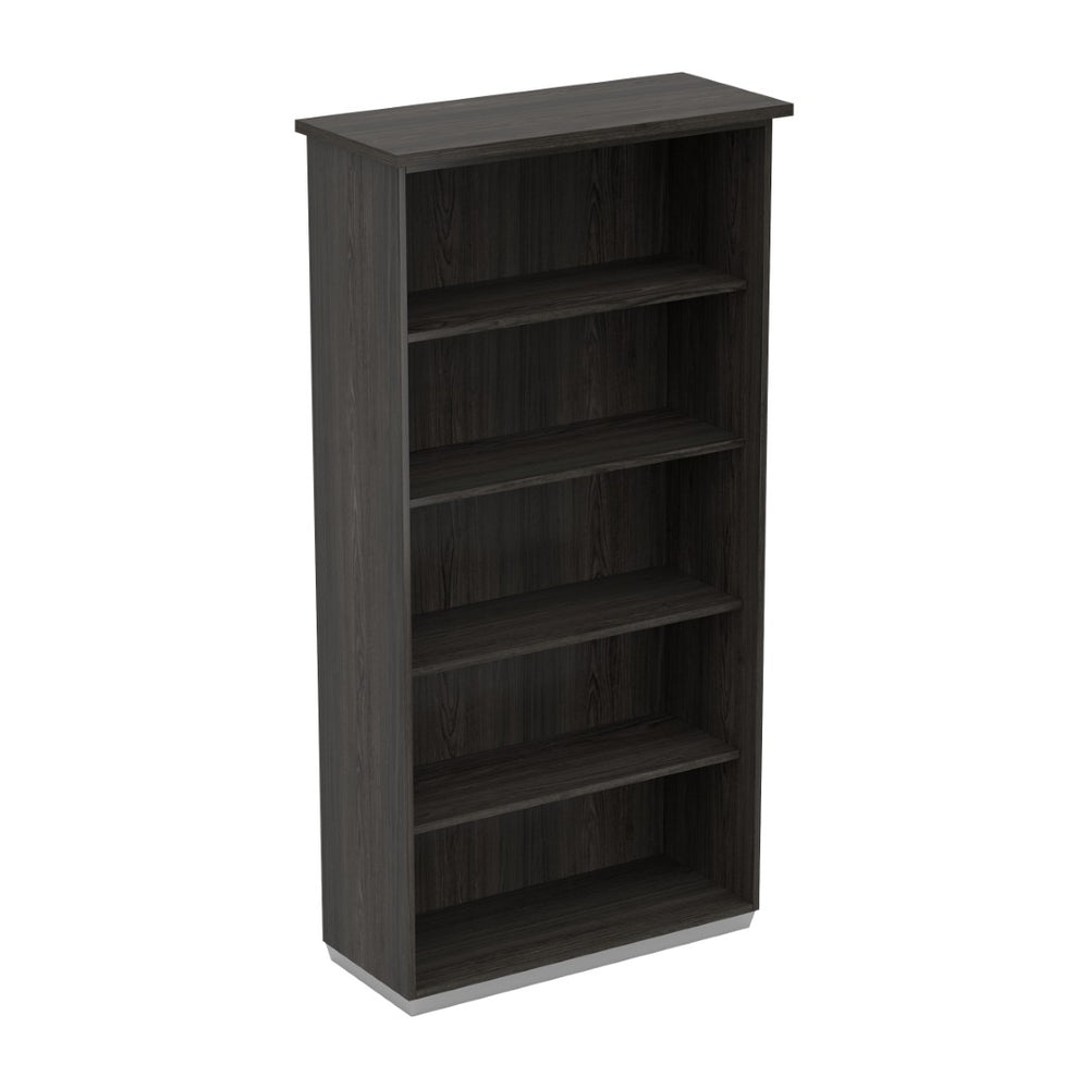 OSP Home Furnishings Tuxedo Five Shelf Tall Bookcase for Modern Living Rooms Offices and Bedroom Storage TUX-56-SGW