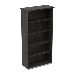 OSP Home Furnishings Tuxedo Five Shelf Tall Bookcase for Modern Living Rooms Offices and Bedroom Storage TUX-56-SGW