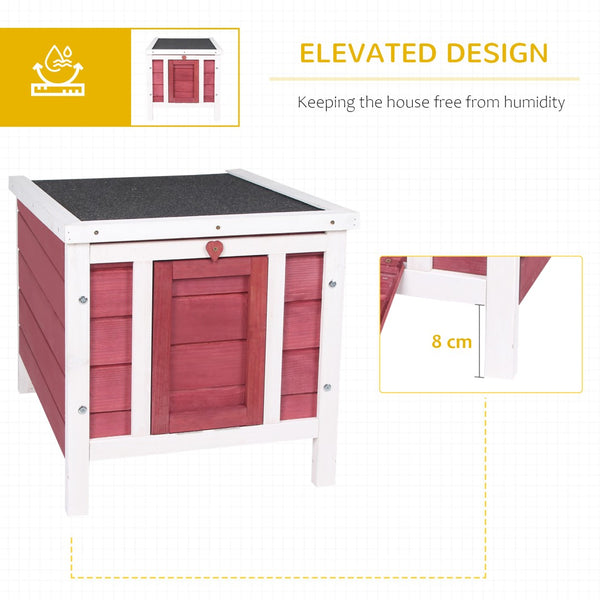 English Elm Pawhut Outdoor Wooden Rabbit Hutch Waterproof Roof Raised Floor Small Pet Shelter W2225P173738