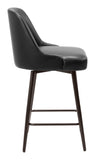 Keppel Swivel Counter Stool Black & Bronze 109973 Zuo Modern