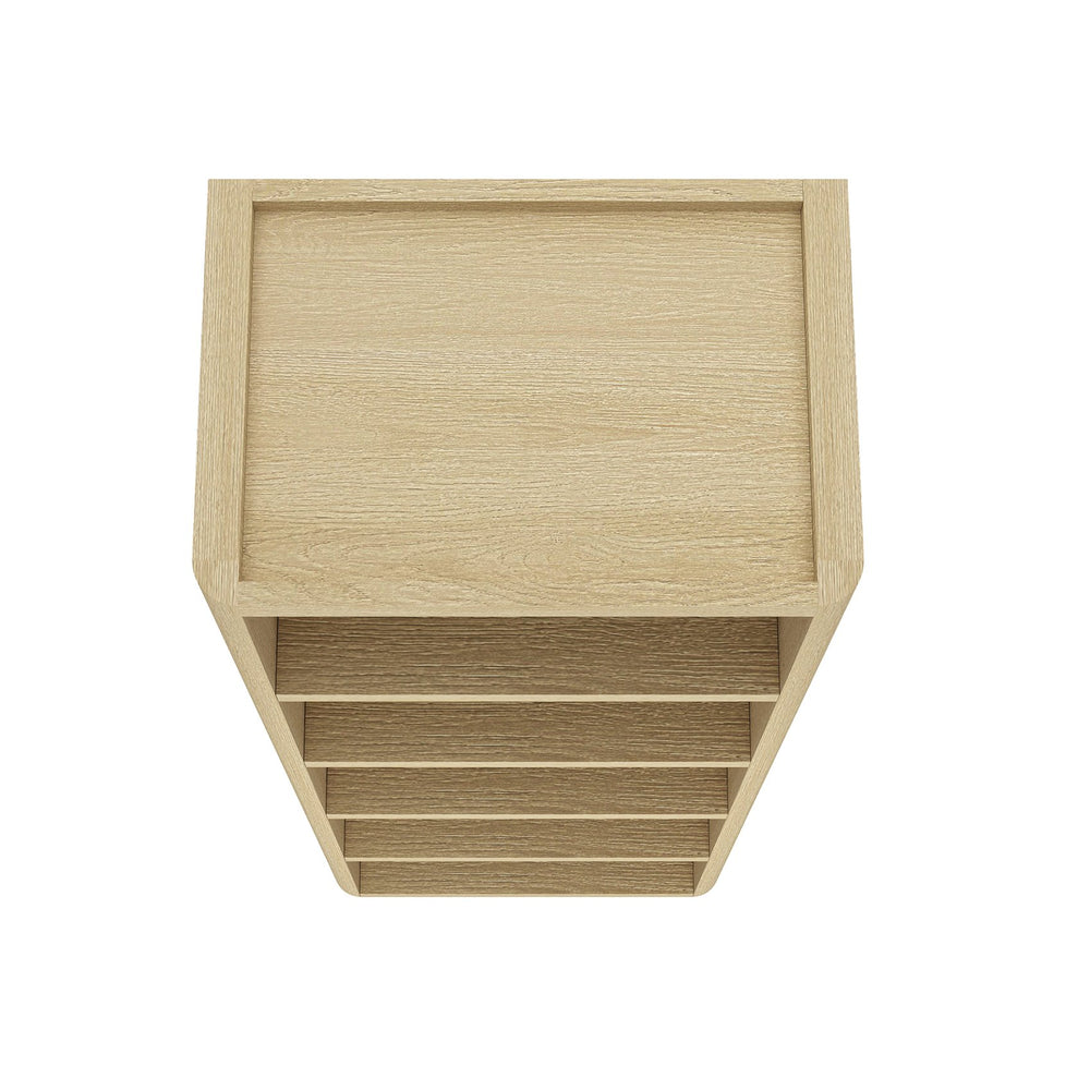 English Elm Rivington 28" Modern 5-Shelf Open Bookcase with Adjustable Shelves and Warm Wood Grain Finish Oak B365P398314
