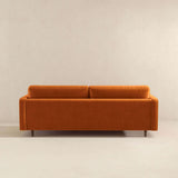 English Elm Ashcroft Furniture - Anthony  Burnt Orange Pillow Back Velvet Sofa