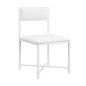 English Elm Topmax Extendable 5 Piece Dining Set with Pu Leather Chairs and Under Table Storage SP000082AAK