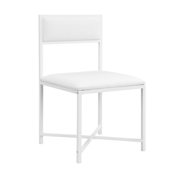 English Elm Topmax Extendable 5 Piece Dining Set with Pu Leather Chairs and Under Table Storage SP000082AAK