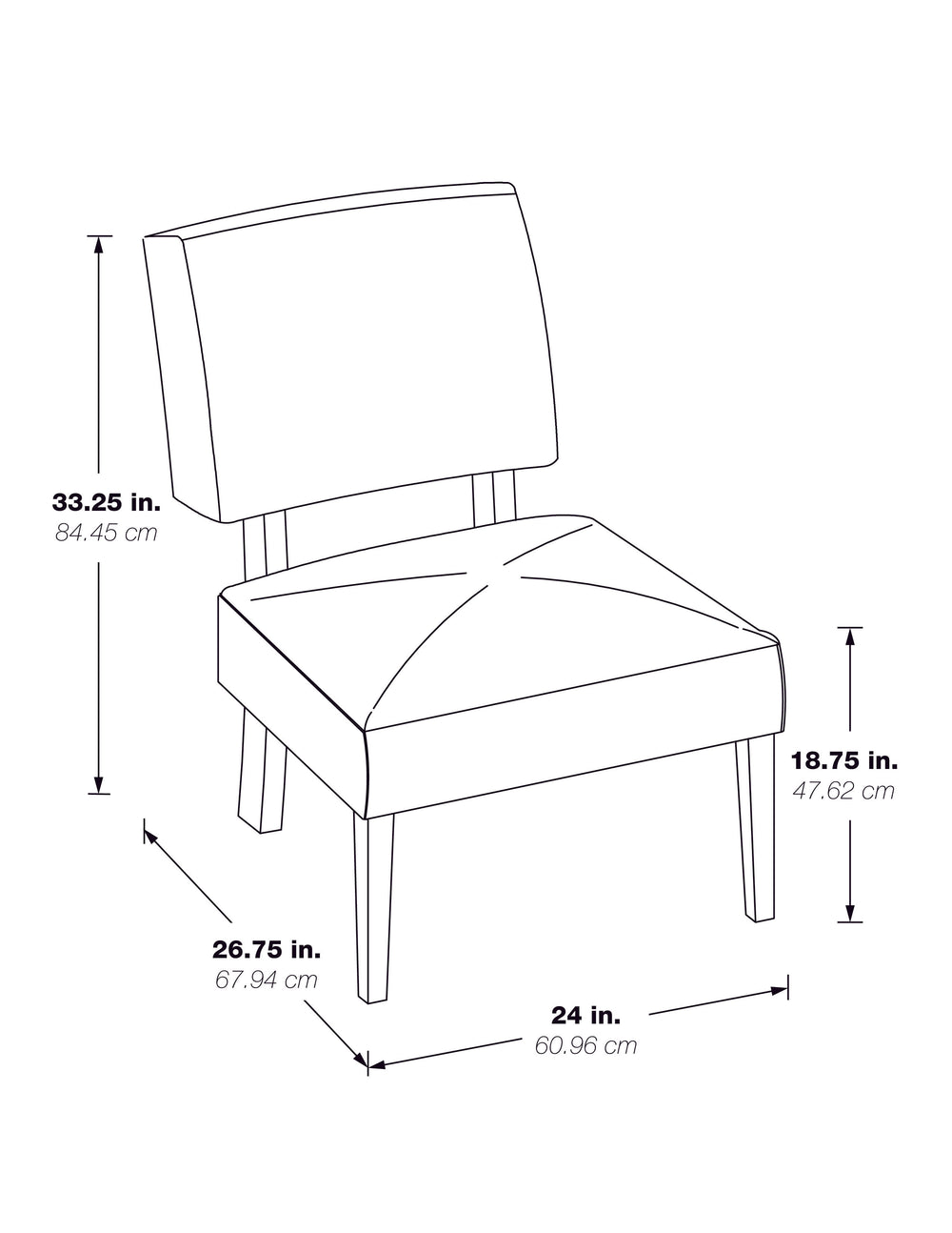 OSP Home Furnishings Jasmine Accent Chair Speckled Charcoal