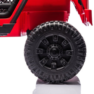 English Elm 24v Kids Electric Ride on Car with Parental Remote Dual Motors and Four Wheel Suspension Red W1578P208319