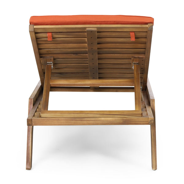 English Elm Christopher Knight Home® - Caily Chaise Lounge Set - Stylish Acacia Wood Loungers With Adjustable Backrests & Cushions For Comfort 71346.00ORG