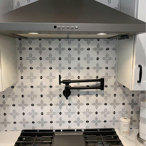 English Elm Pot Filler Wall Mount Brass Faucet with Swing Arm and Matte Black Finish for Kitchen T3177P277526