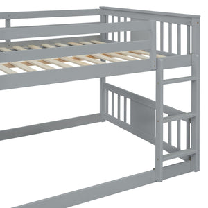 English Elm Full Over Bunk Bed Pine Frame Gray Finish Kids Guest Room Sleep Solution LT100207AAE