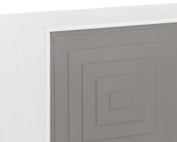 Sunpan VENTANA Sideboard - Large Artisan-Crafted Mango Wood with Modern Metal Frame for Unique Storage Solutions 108782