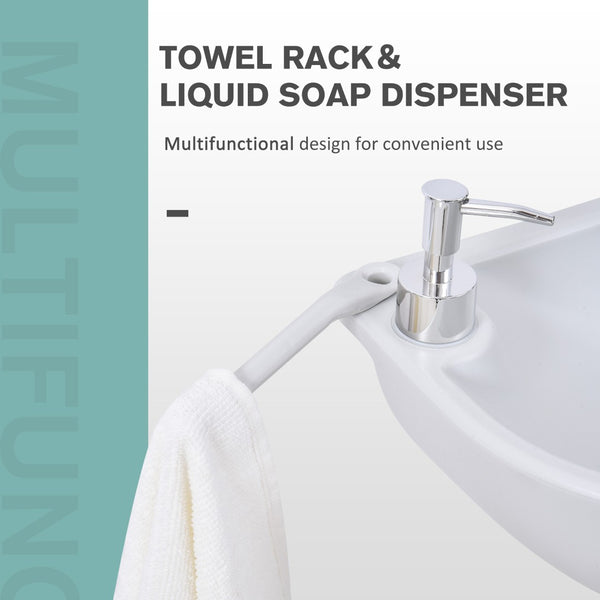 English Elm Kleankin Rolling Outdoor Handwash Station with Foot Pump Soap Dispenser Hdpe W2225P217040