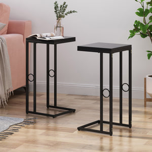 Christopher Knight Home® - Noble House - End Table ( Mdf+Metal-Black-66795.00Mp2) Set Of 2