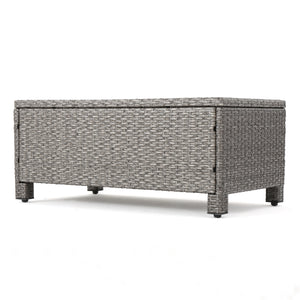 English Elm Christopher Knight Home® - PUERTA Outdoor 4-Piece Wicker Sofa Set with Waterproof Cushions, All-Weather Rattan, Compact Seating Black 52978.00BLK