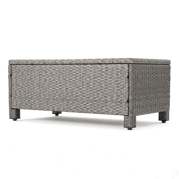 English Elm Christopher Knight Home® - PUERTA Outdoor 4-Piece Wicker Sofa Set with Waterproof Cushions, All-Weather Rattan, Compact Seating Black 52978.00BLK