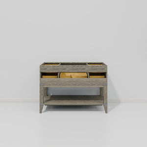 English Elm Grey Oak Single Bath Vanity With Cultured Marble Top, Soft-Close Drawers & Ample Storage Space B2731P260226