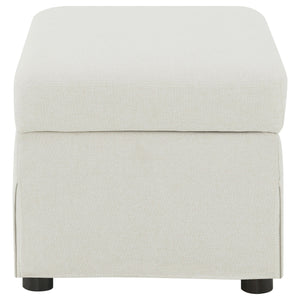 English Elm Merced Beige Upholstered Ottoman with Hydraulic Lift Top and Hidden Storage — Stylish Space Saver B062P375570