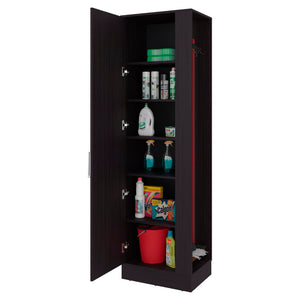 English Elm Fairfield Tall Storage Cabinet Six Shelves Melamine Finish Concealed Door Organizer B097P474303
