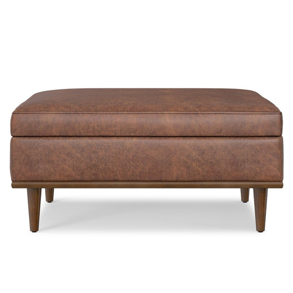 English Elm Shiloh Square Storage Ottoman - Stylish Lift-Top, Durable Faux Leather, Ideal For Seating & Storage B136P254717-GIGA