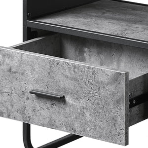 English Elm Concrete Grey And Black 2-Drawer Tv Stand – Modern Design With Ample Storage For Any Room B062P186514