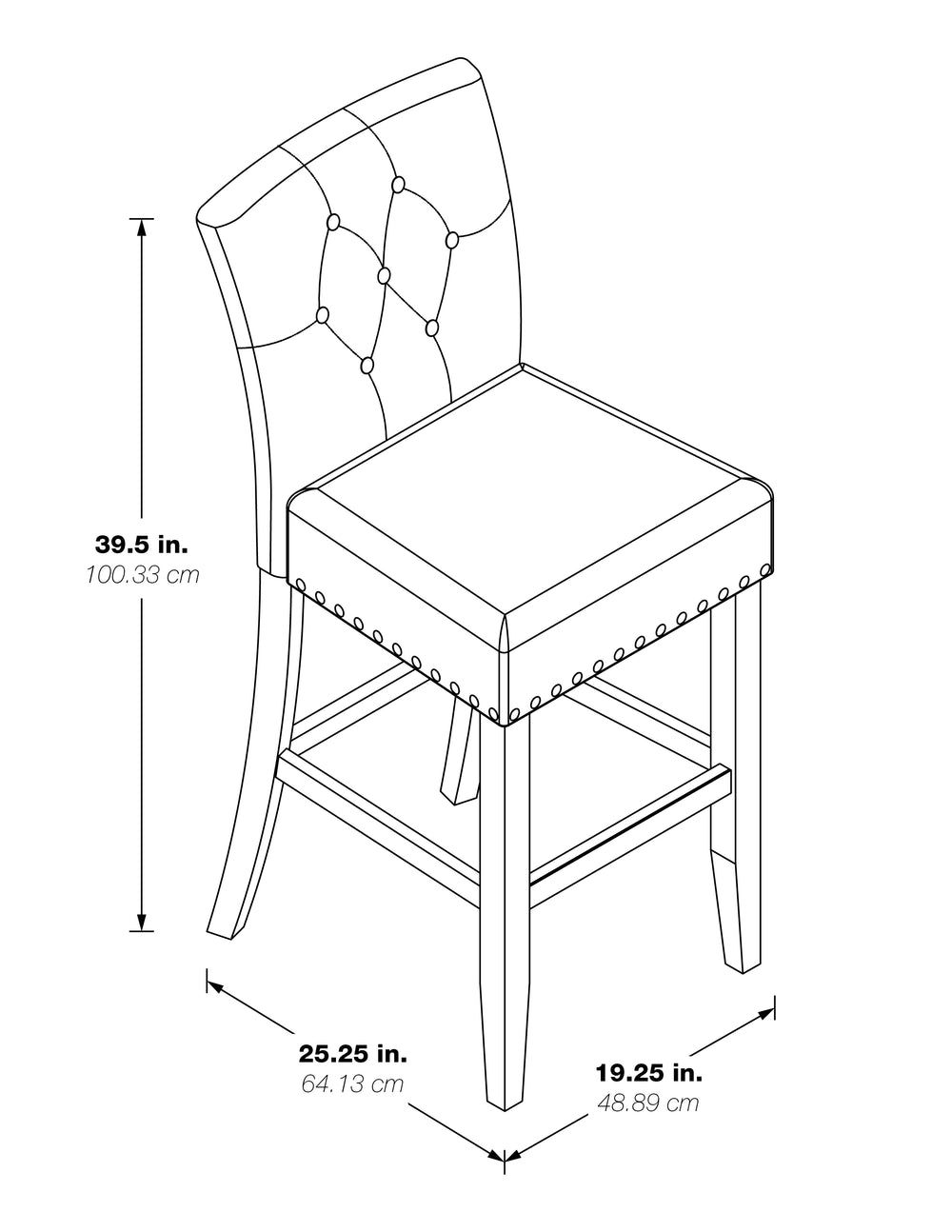 OSP Home Furnishings Preston 24" Counter Stool Marlow Charcoal