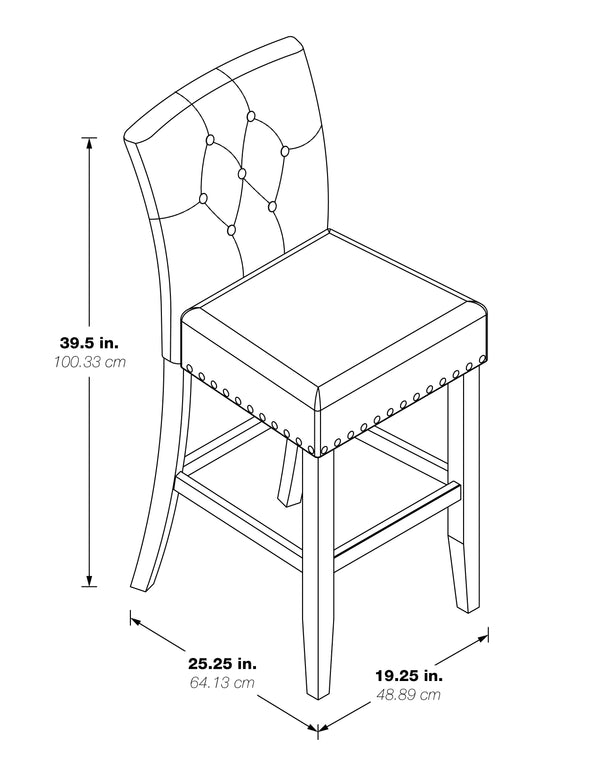 OSP Home Furnishings Preston 24" Counter Stool White Faux
