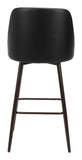 Keppel Swivel Barstool Black & Bronze 109975 Zuo Modern