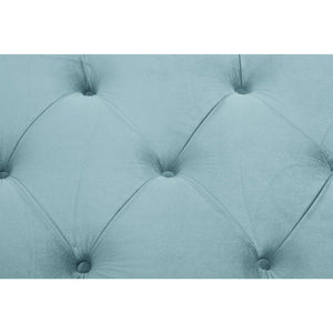 English Elm Vintage Velvet Tufted Storage Bench Mid Century Button Seat Entryway Bedroom Footstool Blue+Multi W2795P428687