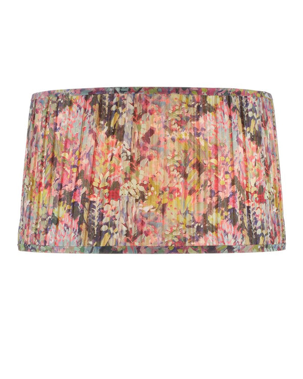 Currey & Company Wildflower Pleated Lamp Shade With Vibrant Magenta And Yellow Floral Design For Elegant Décor Multi,Color Cotton 0900-6003-currey-company