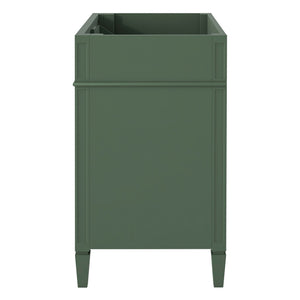 English Elm 30'' Modern Bathroom Vanity Cabinet with Roman Legs, 3 Drawers, Adjustable Shelf, Tip-Out Drawer, Durable MDF/Solid Wood Green N710P236988F