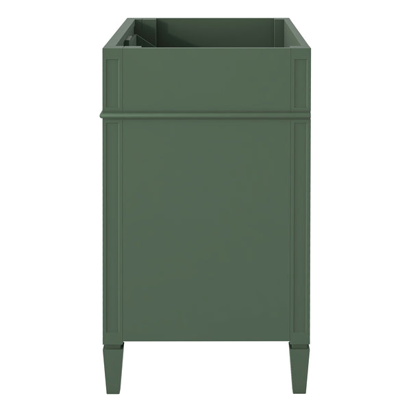 English Elm 30'' Modern Bathroom Vanity Cabinet with Roman Legs, 3 Drawers, Adjustable Shelf, Tip-Out Drawer, Durable MDF/Solid Wood Green N710P236988F