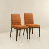 English Elm Ashcroft Furniture - Ines Burnt Orange Velvet Dining Chair (Set Of 2)