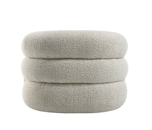 English Elm Irma Gray Boucle Chair Swivel — Cozy Textured Bouclé Upholstery, Full-Foam Seat, 360° Rotation, No Assembly Required B2726P271005